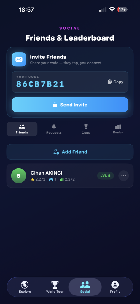 Friends & Leaderboard